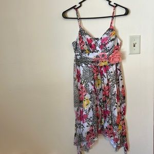 Speckless floral animal print sun dress size small